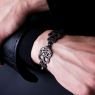 BigBlackMaria a080 Dokuro Bone Bracelet on male model.