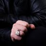BigBlackMaria a163 REBEL Ring on male model.
