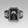 BigBlackMaria a073 Skull University Ring front view.