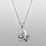 BoozeBird bd035 Moon & Cloud Necklace front view.