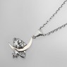 BoozeBird bd035 Moon & Cloud Necklace left view.