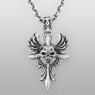 Anonymous P1537 Flying Skull Cross front view. 