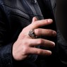 BigBlackMaria K022K10Dia Phoenix Ring on male model.
