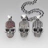Oz Abstract P9332GN Pave Skull mix heads view.