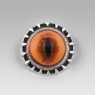 Oz Abstract R585-OR Evil Eye ring front view.