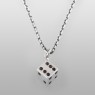 Oz Abstract P9357GN Dice with Garnets front view.