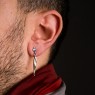 Turbulence TbL026WCZ Ear Spirals on male model.