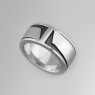 Oz Abstract R9303 Justice up left view. Sterling silver ring.