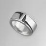 Oz Abstract R9303 Justice up left view. Sterling silver ring.