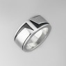Oz Abstract R9303 Justice up right view. Sterling silver ring.
