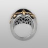 Oz Abstract R9329 Cardinal ring with onyx back view.