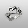 Kalico Lucy KLH003 Vanity Heart Ring up right view.