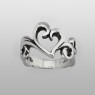 Kalico Lucy KLH003 Vanity Heart Ring up straight view.