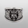 BIGBLACKMARIA a001 Freedom to Die zirconia custom ring front view. 
