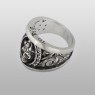 BIGBLACKMARIA a001 Freedom to Die zirconia custom ring side view. 