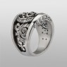 BIGBLACKMARIA a001 Freedom to Die zirconia custom ring up side view. 