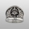 BIGBLACKMARIA a001 Freedom to Die zirconia custom ring up straight view. 