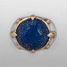 Oz Abstract R9329 Cardinal ring with Lapis front view.