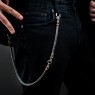 Kalico Lucy LGD010BR Fortune Dragon Wallet Chain on male model.