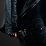 BigBlackMaria short wallet black DS025B on male model.