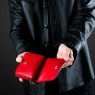 BigBlackMaria short wallet RED DS025r on male model.
