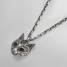 Kalico Lucy La Moo necklace with black zirconia KL056 left view.