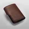 Oz Abstract Half wallet brown 035-1BR back view.