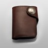 Oz Abstract Half wallet brown 035-1BR front view.