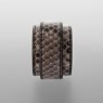 Oz Abstract Tokyo original hand made double stud wrist band. Python skin front view. 