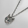 Kalico Lucy La Moo necklace with blue topaz KL056 left view.