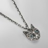 Kalico Lucy La Moo necklace with blue topaz KL056 right view.
