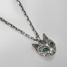Kalico Lucy La Moo necklace with Emerald KL056 right view.