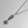 Kalico Lucy KL007 custom HeavensRumbleFish necklace left view.