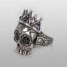 BigBlackMaria a189 Crown Skull ring left view.