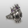 BigBlackMaria a189 Crown Skull ring right view.