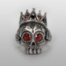 BigBlackMaria a189 Crown Skull ring front view.