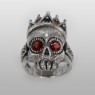 BigBlackMaria a189 Crown Skull ring up straight.