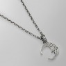 Kalico Lucy Moon necklace with diamonds right view.