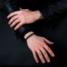 Oz Abstract Tokyo MCB-Br Mexico Cross Bone Bracelet on male model.