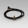 Oz Abstract Tokyo Str-Bz Star design leather bracelet front view.