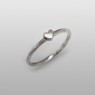 Kalico Lucy Small Heart Ring KL-HR-Sv up right view.