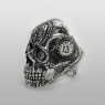STS R20 Silver Skull Ring left view.