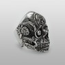 STS R20 Silver Skull Ring right view.