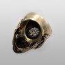 STS R01Br Brass Skull Ring back view.