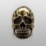 STS R01Br Brass Skull Ring front view.