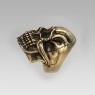 STS R01Br Brass Skull Ring profile view.