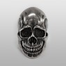 STS R16 Silver Skull Ring front view.