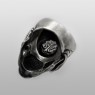 STS R01Sv Silver Skull Ring back view.