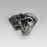 STS R01Sv Silver Skull Ring left view.