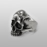 STS R02Sv Silver Skull Ring left view.